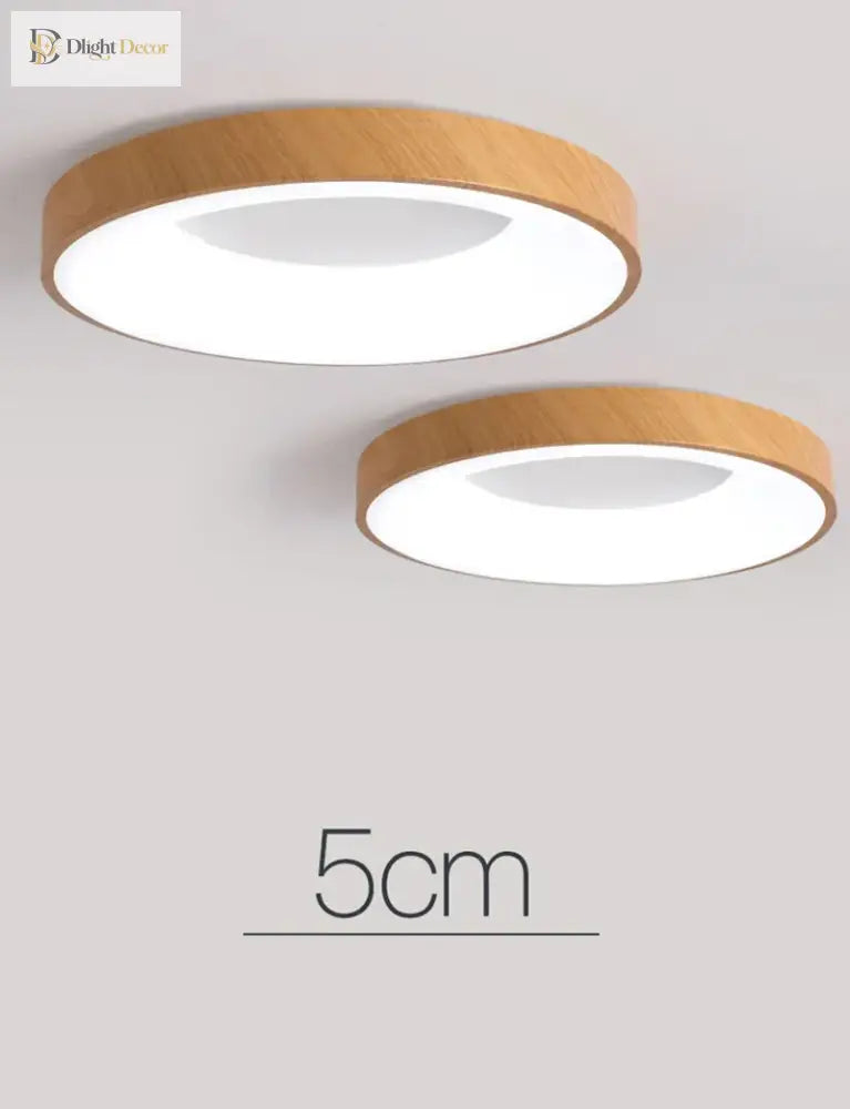Modern Led Wood Grain Ceiling Lamp - Stylish Room Decoration For Every Space Ceiling Light