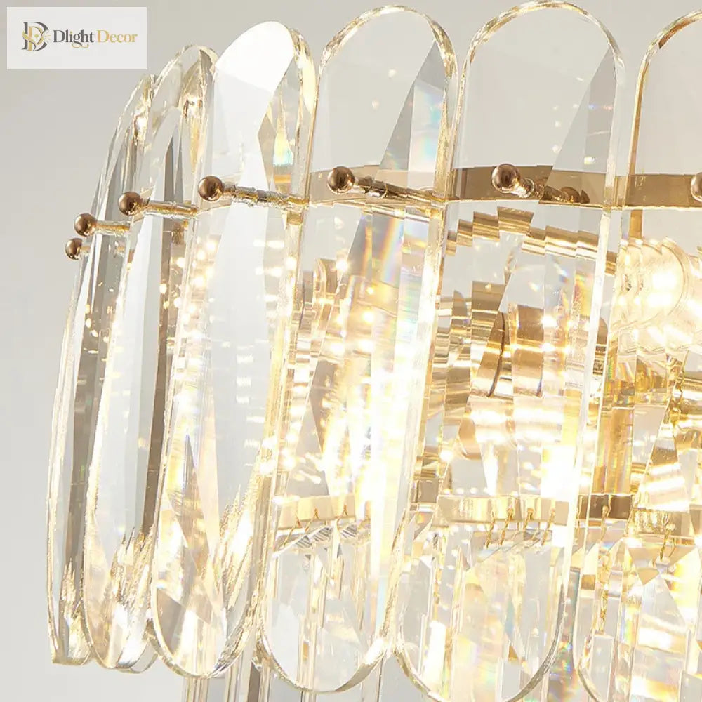 Modern Crystal Led Pendant Lights - Gold Elegance For Living Rooms Kitchens Dining And Bedrooms In