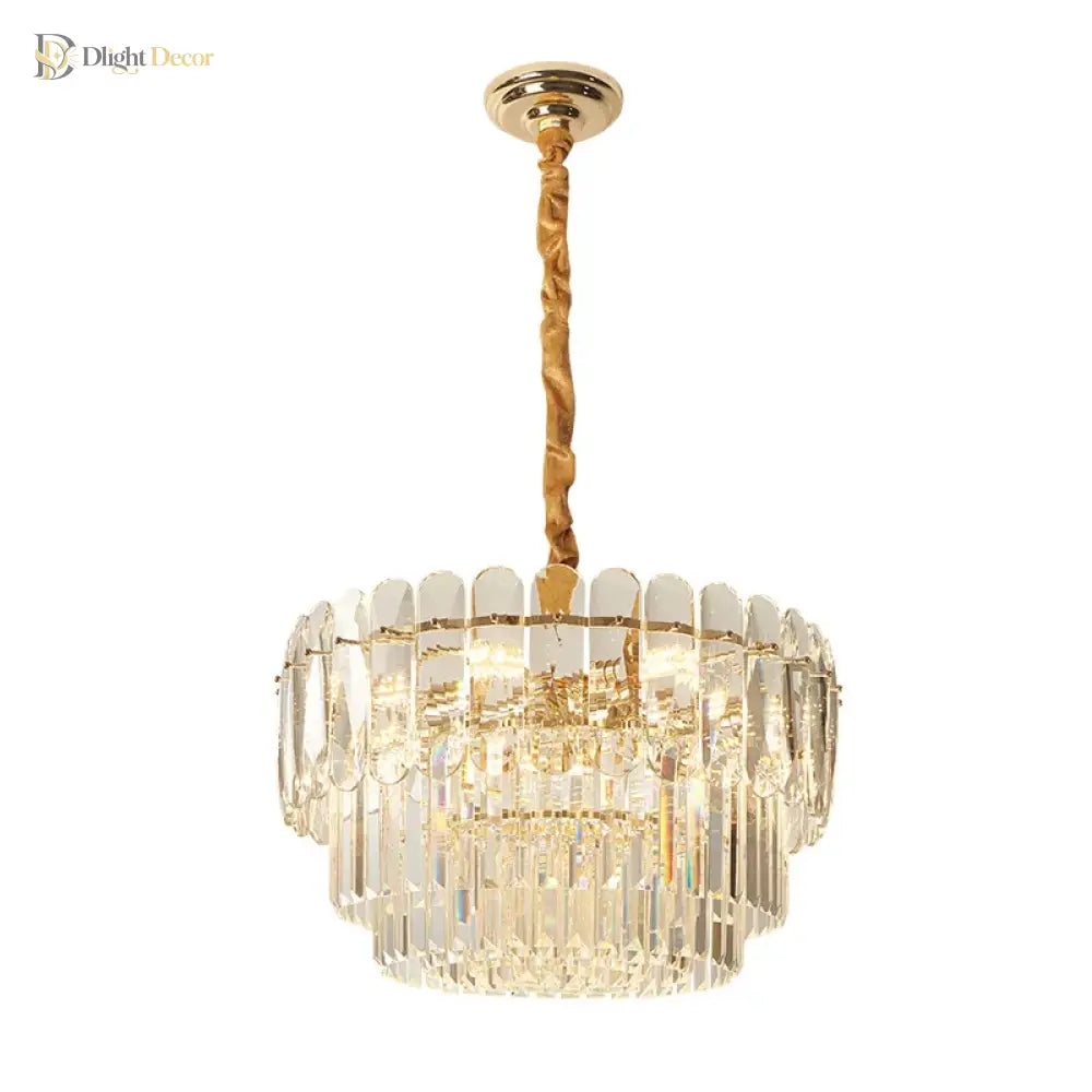 Modern Crystal Led Pendant Lights - Gold Elegance For Living Rooms Kitchens Dining And Bedrooms In