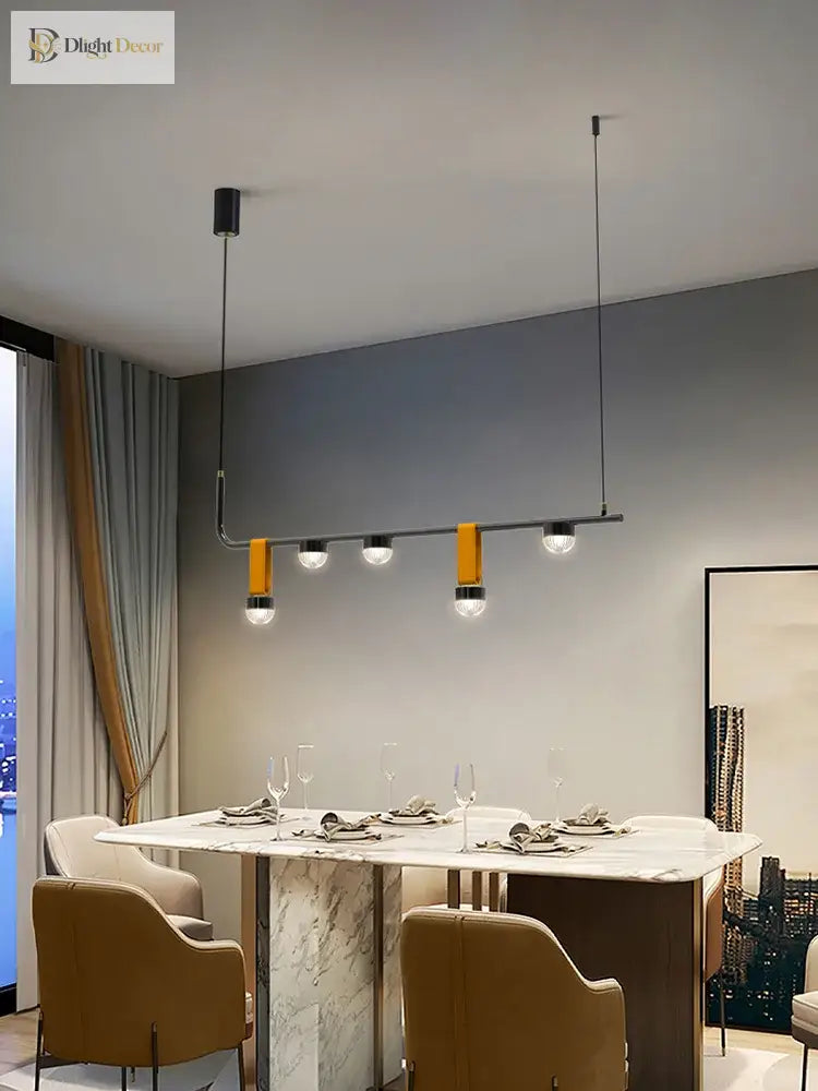 Modern Led Leather Chandelier - Nordic Pendant Light For Dining Room Kitchen Island And Ceiling