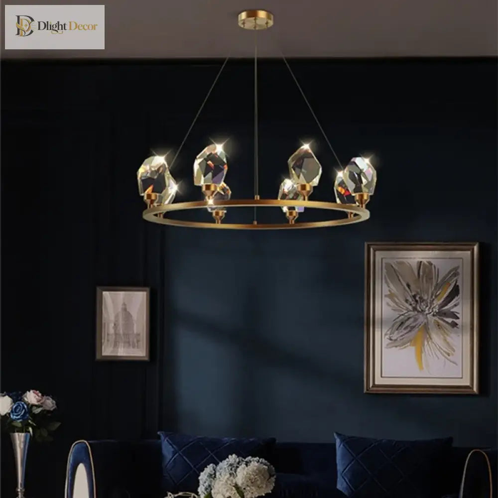 Nordic Led Crystal Pendant Lights - Elegant Chandelier For Living Rooms Bedrooms Kitchens And Home