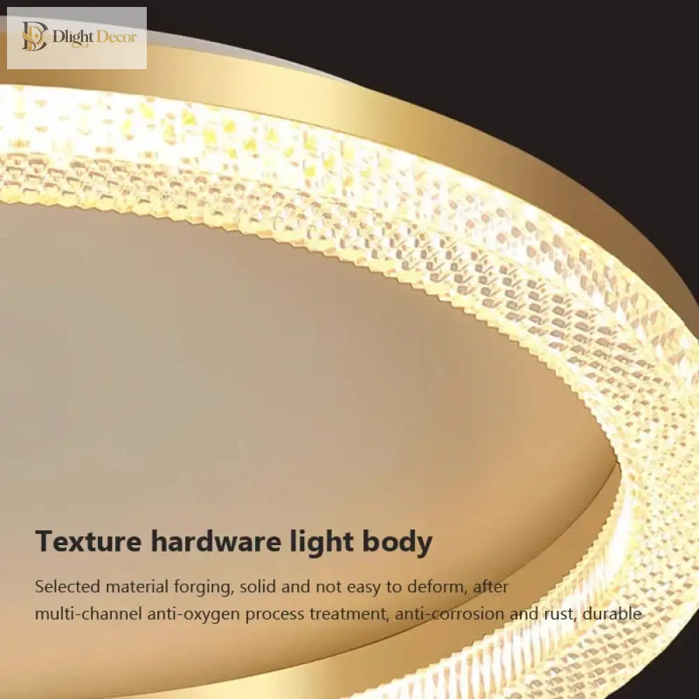 Nordic Gold Ceiling Light - Round/Square Led Lamps Ideal For Study Living Room Dining Luxurious