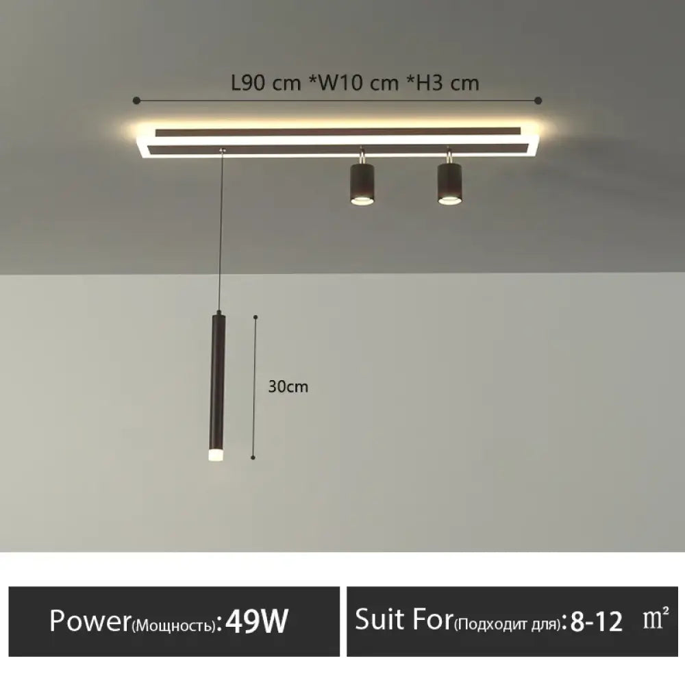 A style L90cm Nordic Linear LED Pendant Ceiling Lamp variants