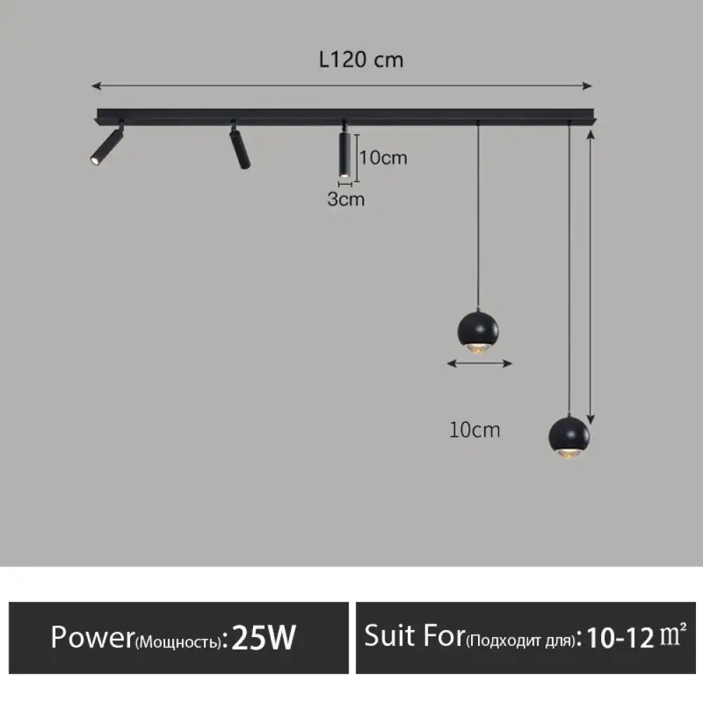 C style L120cm Nordic Linear LED Pendant Ceiling Lamp variants