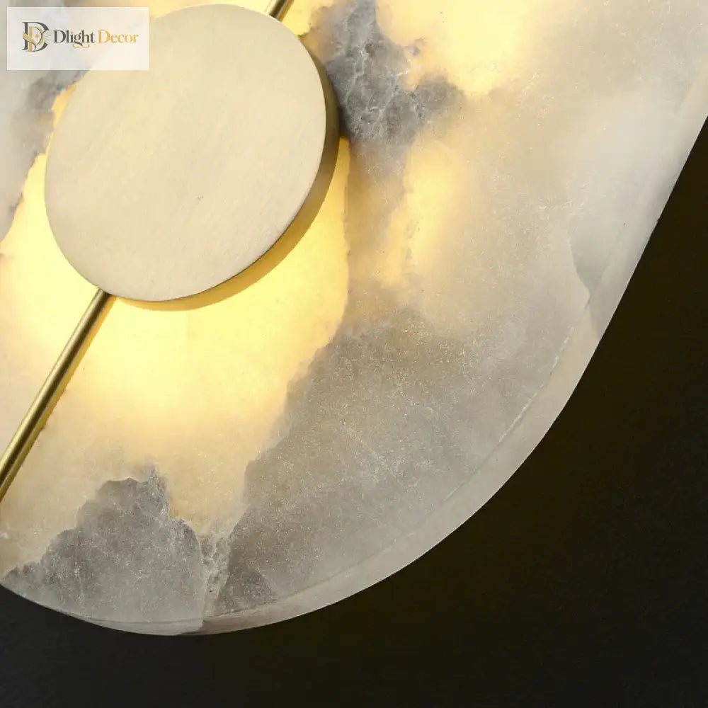 Nordic Modern Creative Marble Wall Lamp - Gold Copper Accents And Led Sconce For Stylish Living