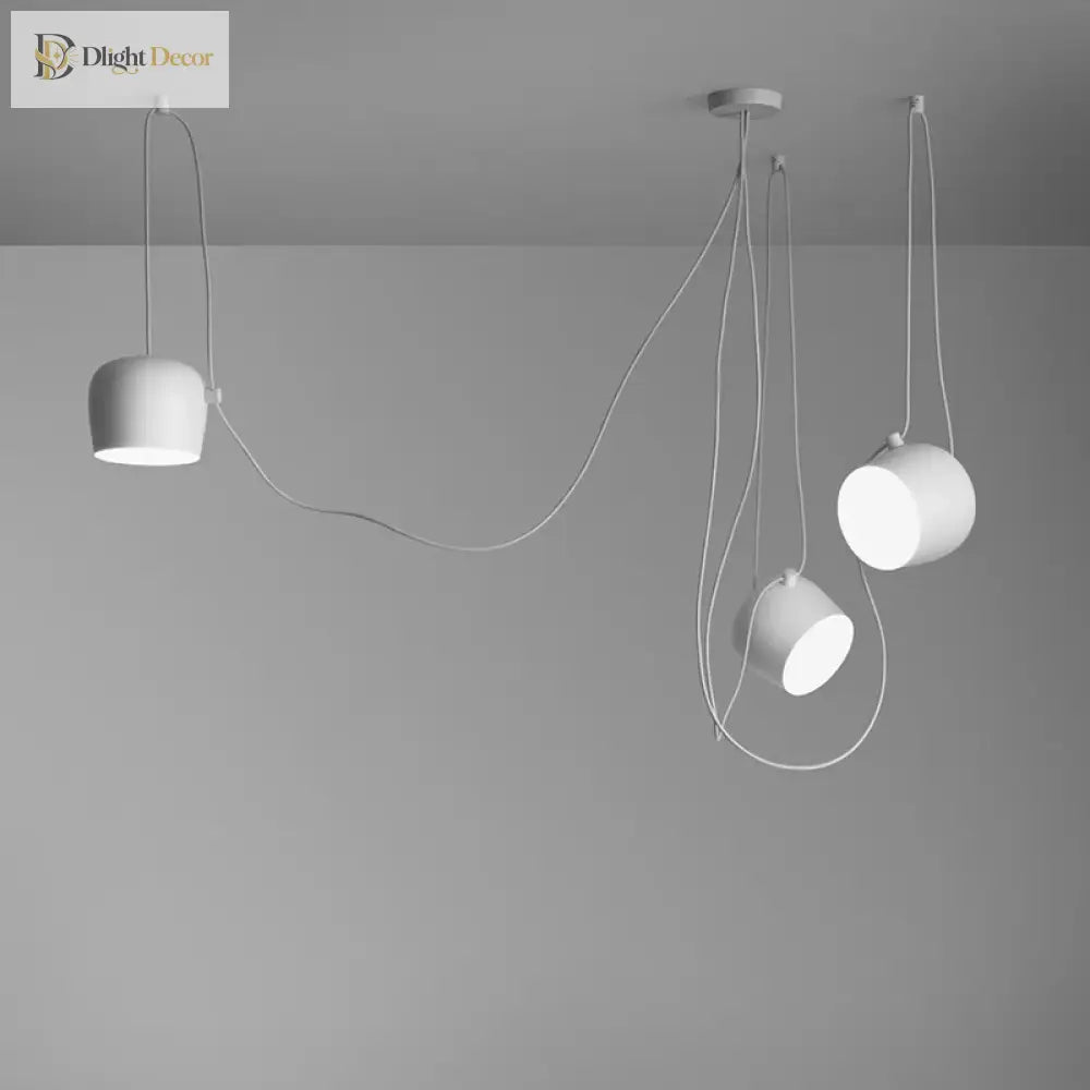 Modern Drum Pendant Lamp - Led Hanglamp With Industrial Charm For Restaurant Kitchen And Nordic