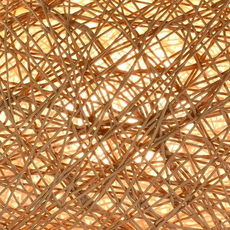 Nordic Rattan Weaving Spherical Chandelier Led Pendant Lights For Living Room Loft Hanging Lamp