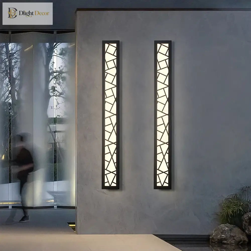 Stylish Waterproof Led Tall Wall Lamp - Illuminate Your Garden Villa And Porch With Elegance Wall
