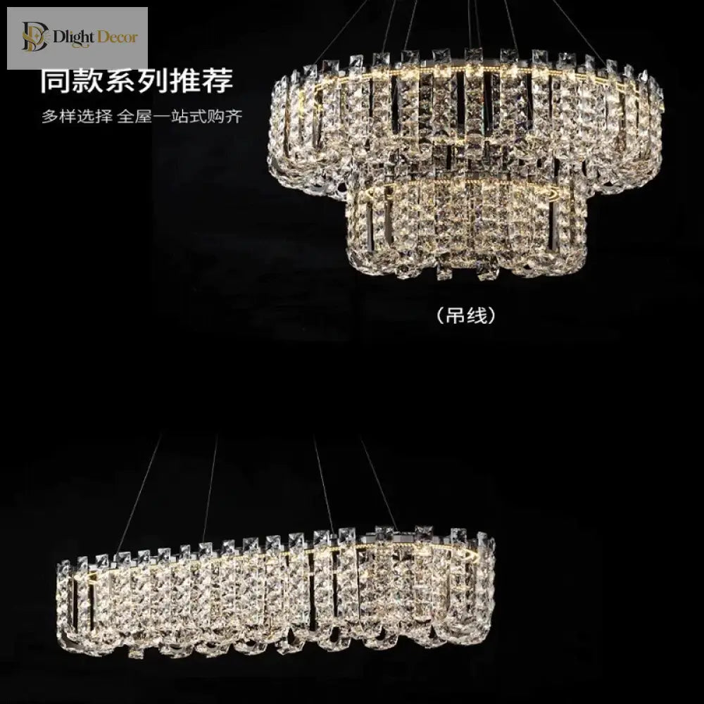 Modern Luxury Crystal Led Chandeliers - Illuminating Elegance For Living And Dining Rooms Chandelier