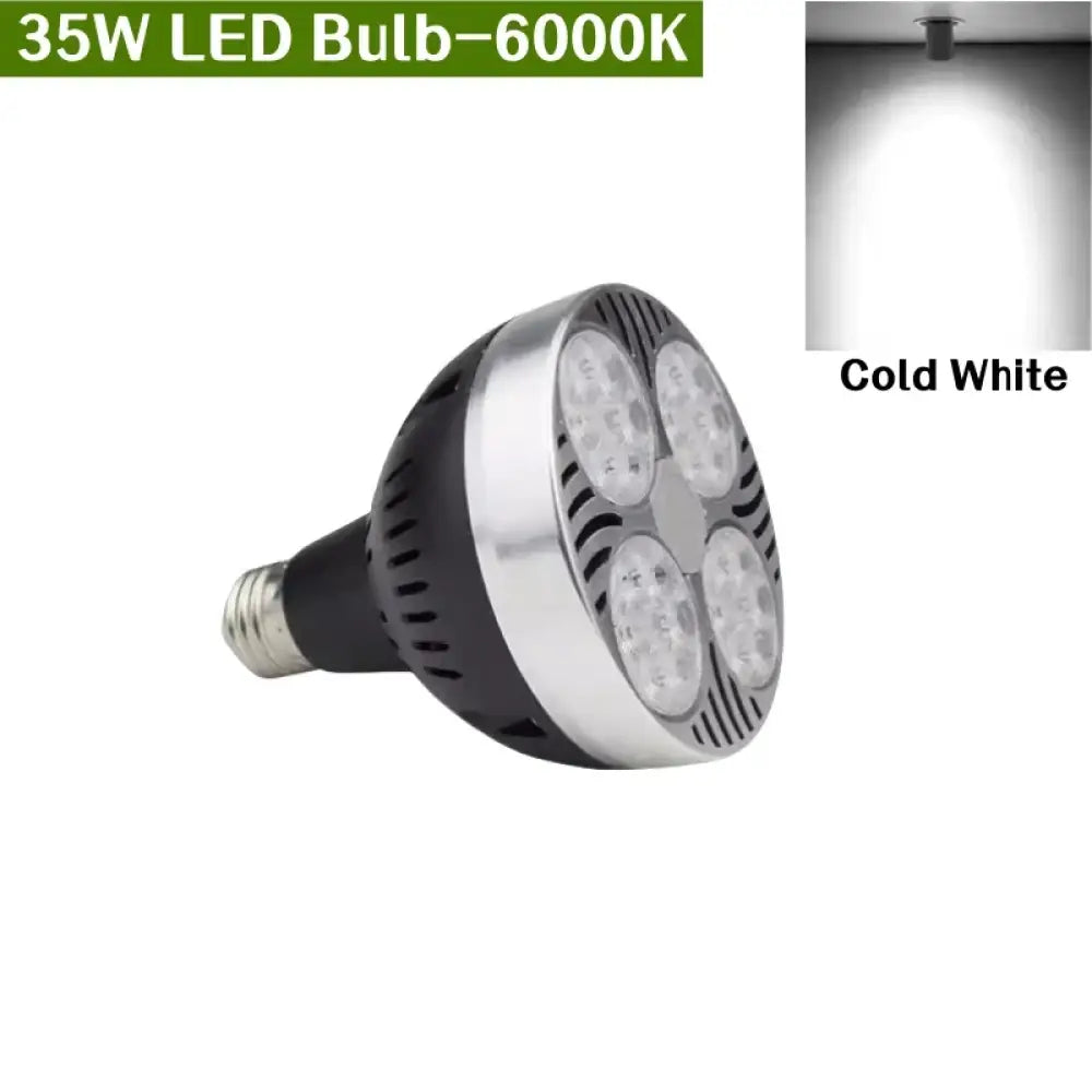 E27 LED Track Light Holder Base - 2-Wire Rotatable Ceiling Rail Lamp Fittings 35W Bulb 6000K ceiling light