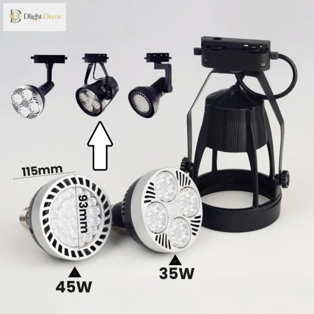 E27 LED Track Light Holder Base - 2-Wire Rotatable Ceiling Rail Lamp Fittings ceiling light