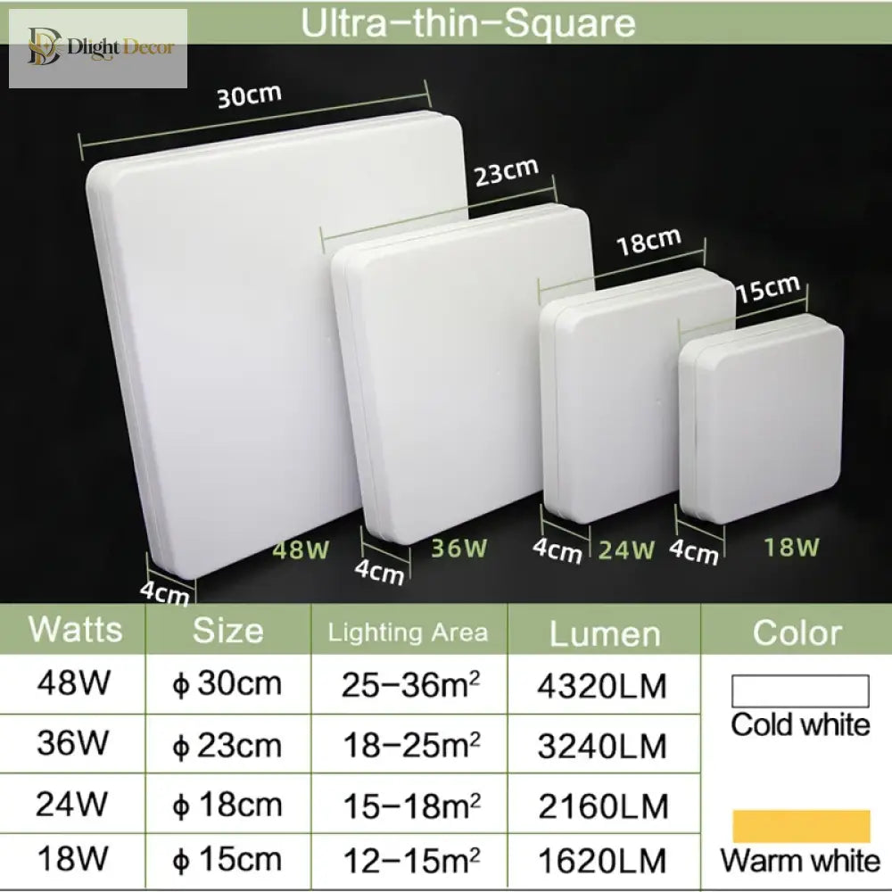 Modern Led Ceiling Lamp - Brighten Your Space With Square Elegance Ceiling Light
