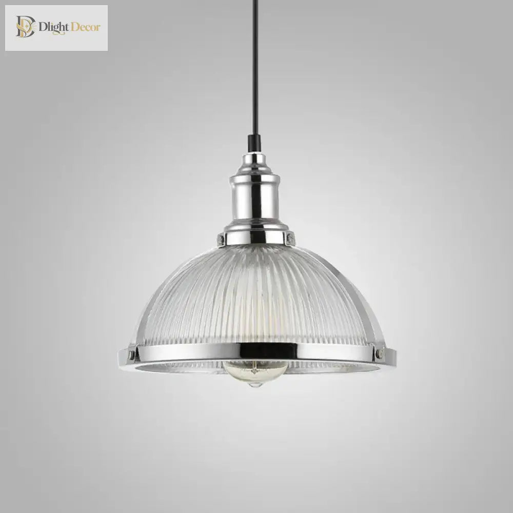 Vintage Glass Shade Hanging Lamp - Loft Luminaire Suspension Led Pendant For Dining Room And Office