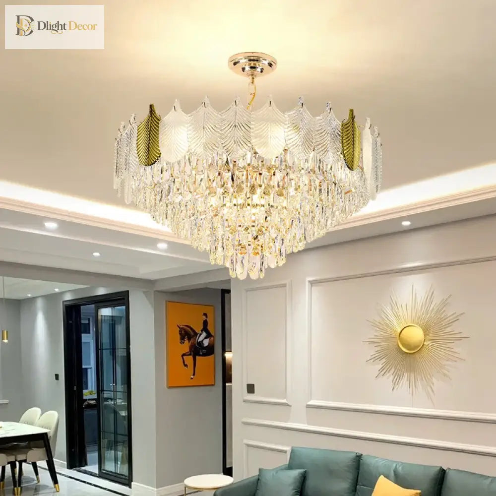 Light Luxury Crystal Chandelier - Elegance For Living Dining And Bedroom Illumination Chandelier