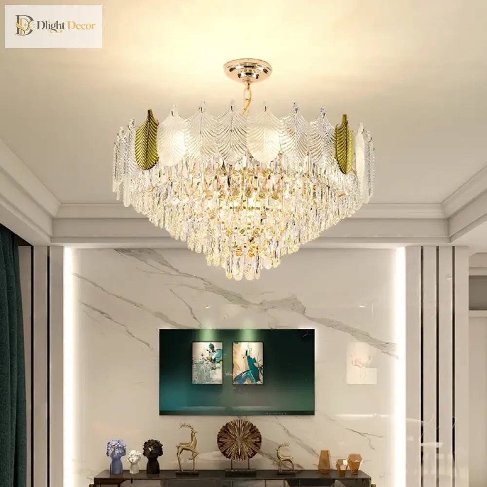Light Luxury Crystal Chandelier - Elegance For Living Dining And Bedroom Illumination Chandelier