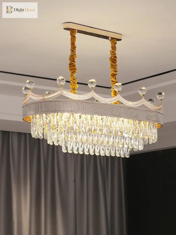 Living Room Chandelier - Light Luxury Crystal Elegance For Modern Dining And Bedroom Ambiance