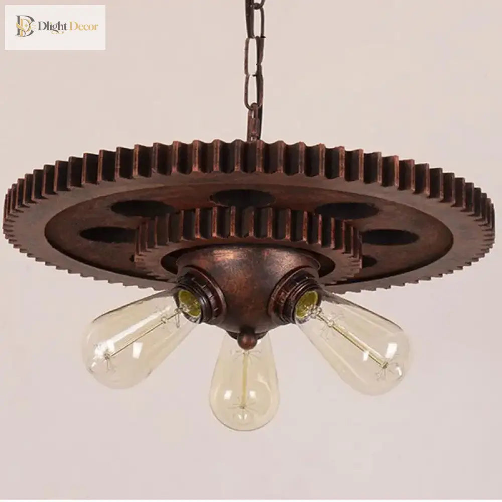 Loft Retro Industrial Iron Chandelier Pendant Lamp - Personality Fixture For Hotel Restaurant Bar