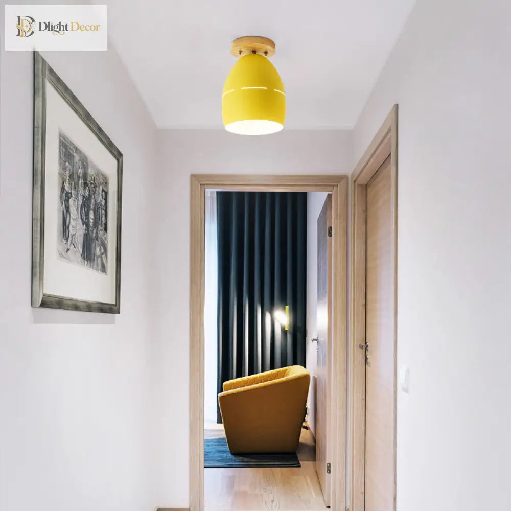 Londyn Modern Oval Semi - Flush Mount: Colorful Accent Lighting For Your Bedroom