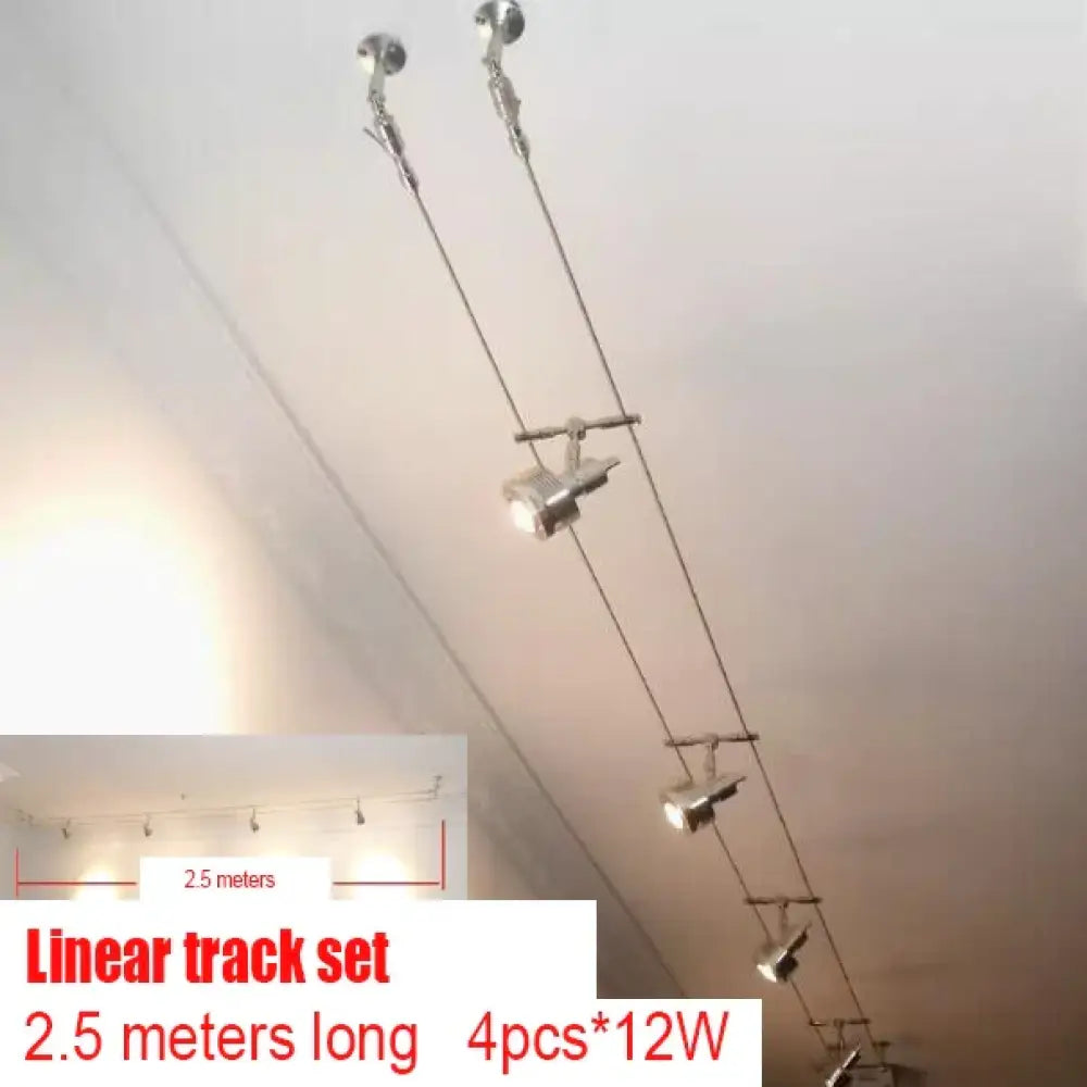Low-Voltage Steel Wire Track Spotlights – configuration option 13