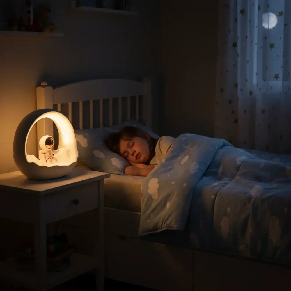 Lumibubs Astronaut Moon Arch Night Light, 3-Mode Touch Control USB-C Rechargeable Kids Lamp - United States - Night