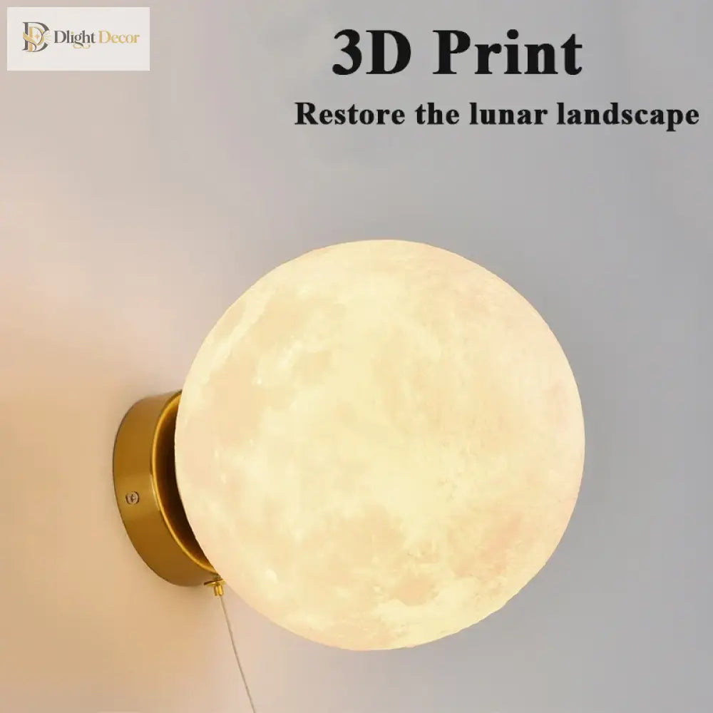 Lumibubs Astronaut Moon Wall Lamp, 3D Printed Space Light for Kids Bedroom - wall Lamp