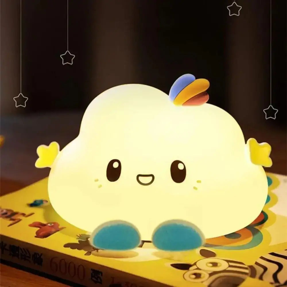 Lumibubs Happy Cloud Night Light, Cute Smiling Cartoon Bedside Lamp for Kids & Babies - Cloud - Night Light