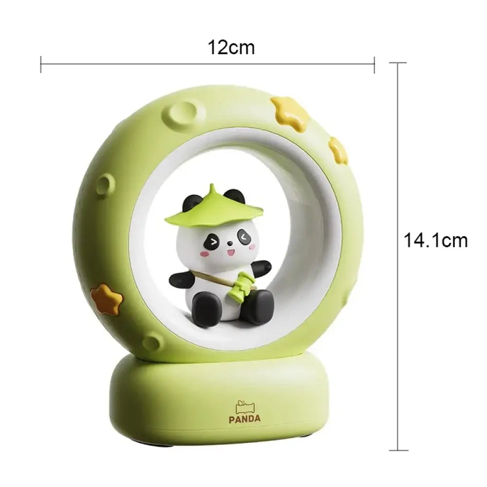 Lumibubs Panda Astronaut Night Light, 3-Level Dimmable USB Rechargeable Kids Bedside Lamp - Panda Warm Light - Night