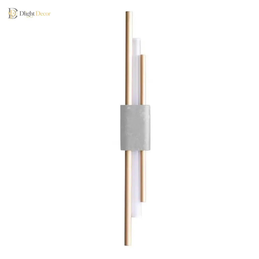 Luminescent Lines: Modern Led Wall Light With Marble Accents