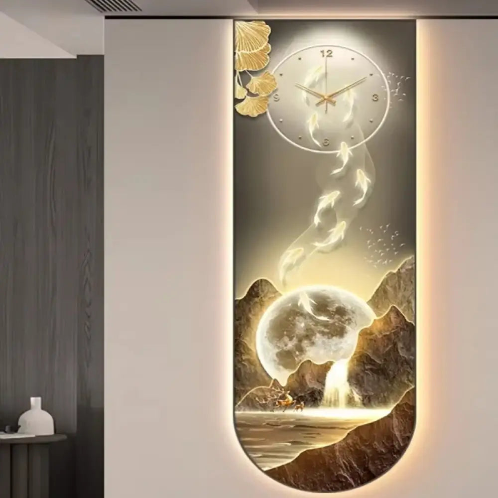 Dlight Decor Luminous Wall Clock with Elegant Glow Wall Art