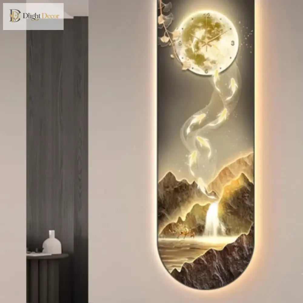 Dlight Decor Luminous Wall Clock with Elegant Glow Wall Art