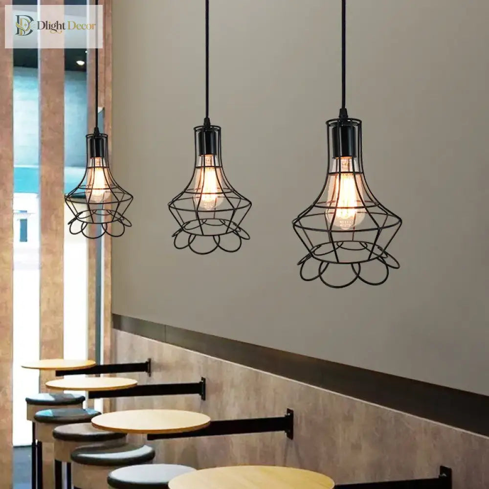 Luna Industrial Retro Style Pendant Light Lights