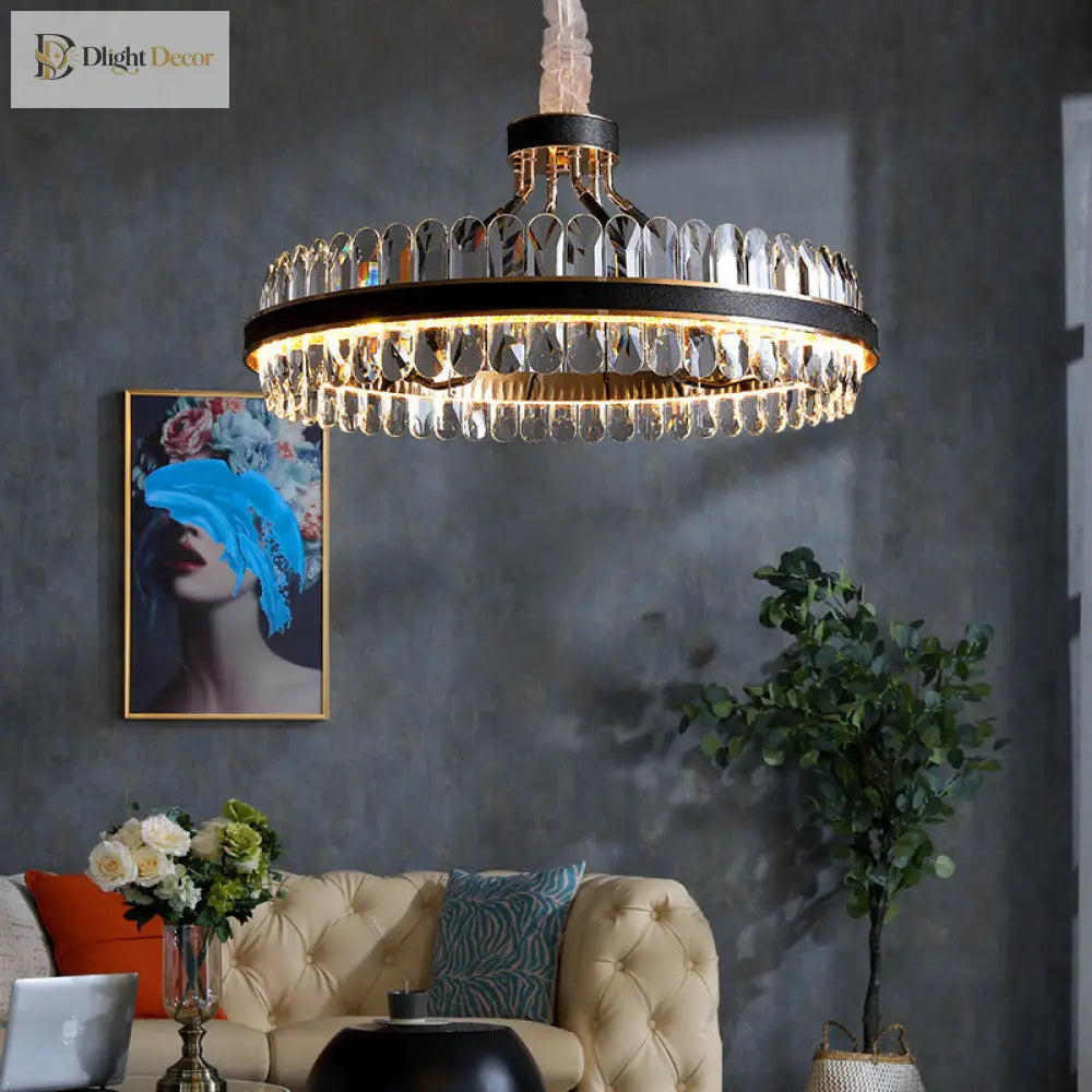 Luna’s Modern Black Crystal Chandelier: Elegance And Simplicity