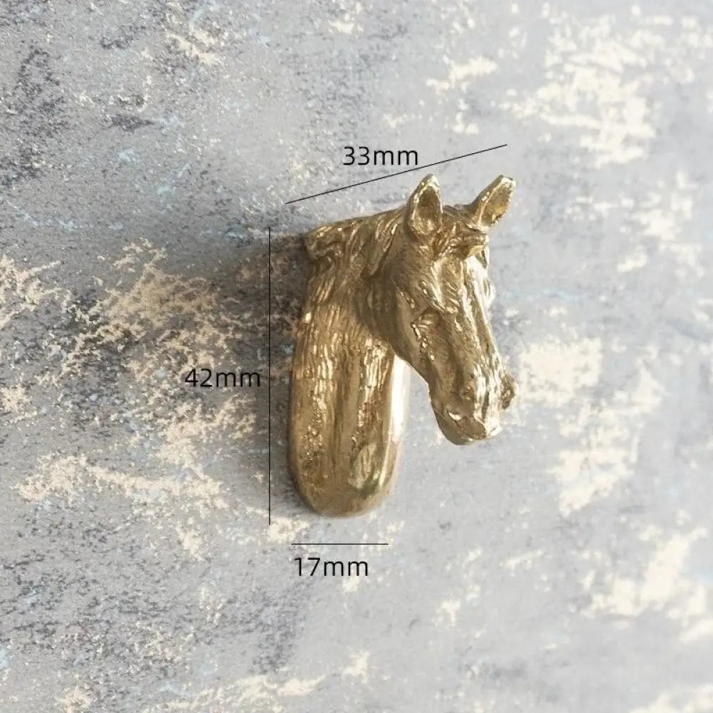 Luxury Brass Solid Handle Pure Copper Animal Shape High-grade Gold Wardrobe Dresser Drawer Cabinet Pulls Furniture