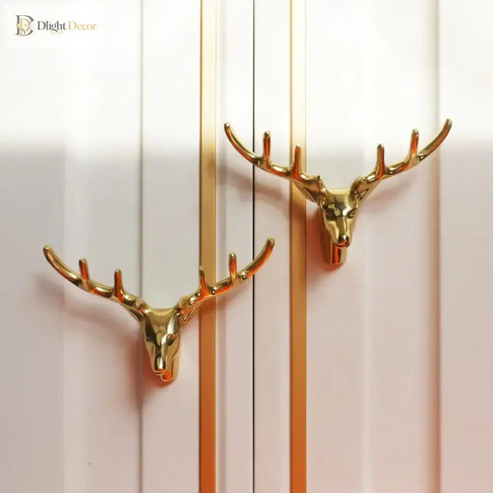 Luxury Brass Solid Handle Pure Copper Animal Shape High-grade Gold Wardrobe Dresser Drawer Cabinet Pulls Furniture