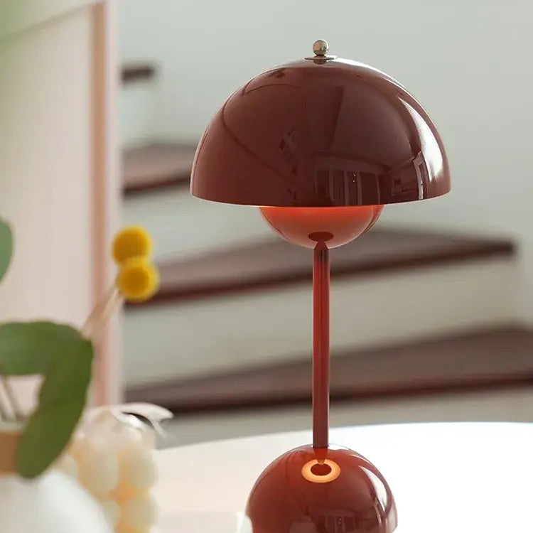 Nordic Retro Mushroom Table Lamp - Touch Control Led Desk With Usb Plug