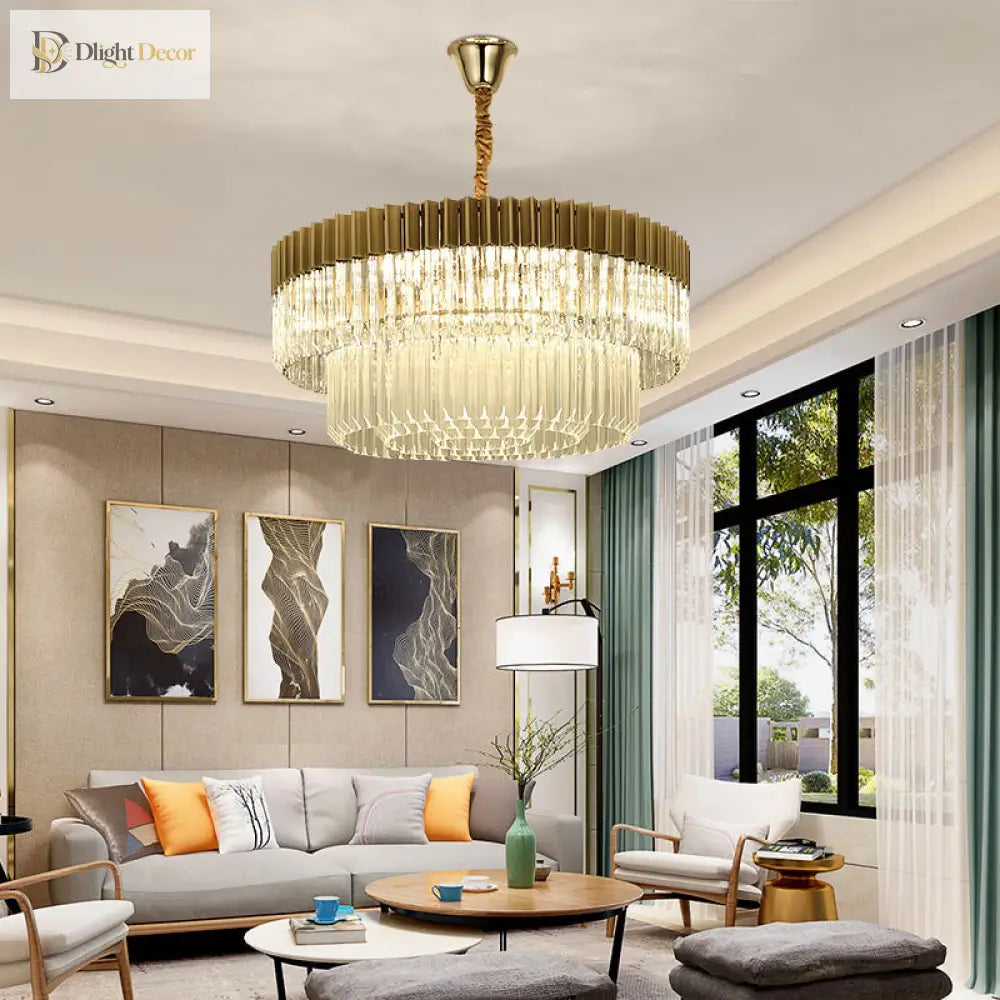 Lyric Modern 2 - Tier Crystal Chandelier: Light Up Your Home With Elegance