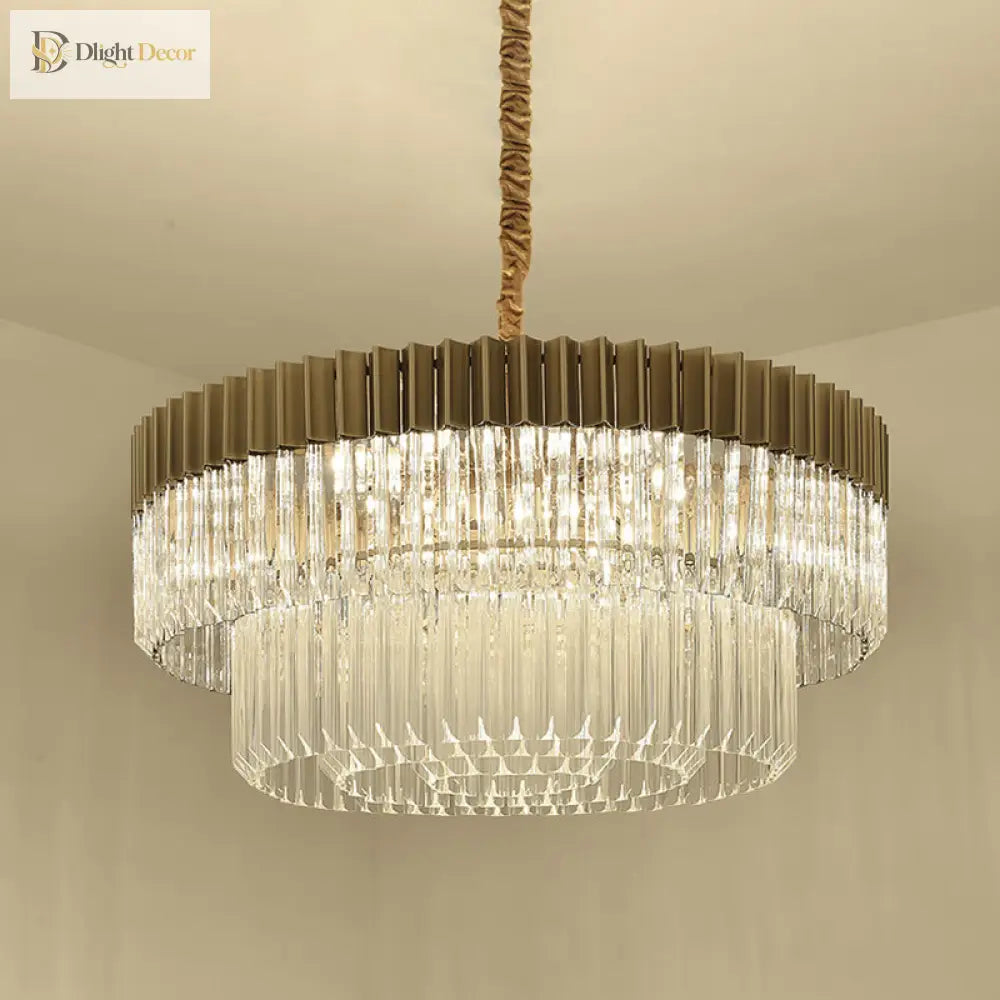 Lyric Modern 2 - Tier Crystal Chandelier: Light Up Your Home With Elegance