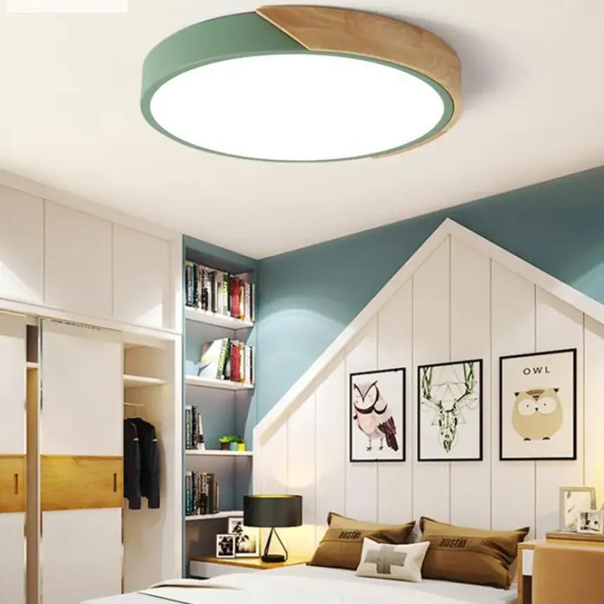 Macaron Round Led Ceiling Lamp - Modern Simple Atmosphere Lighting Fixture For Home Decor Ceiling
