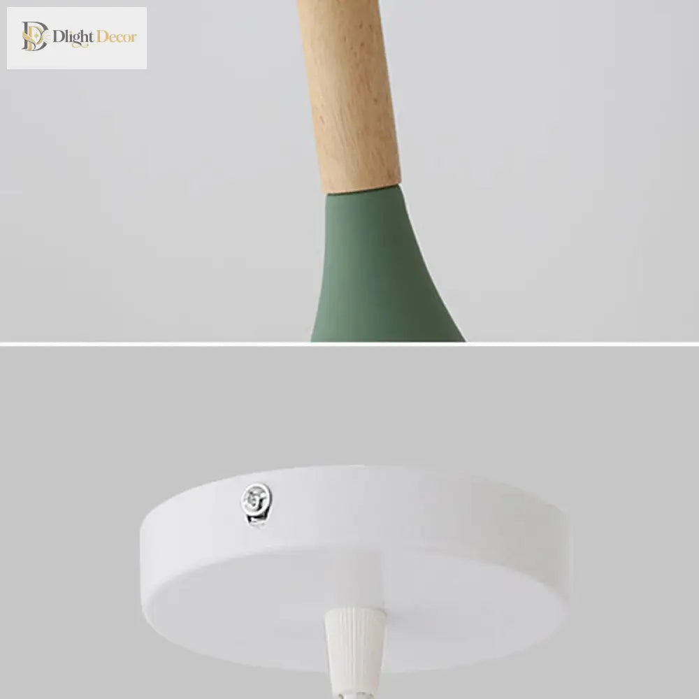 Macaron Style Geometric Pendant Light - Modern Metal Hanging Fixture For Dining Room Pendant Light
