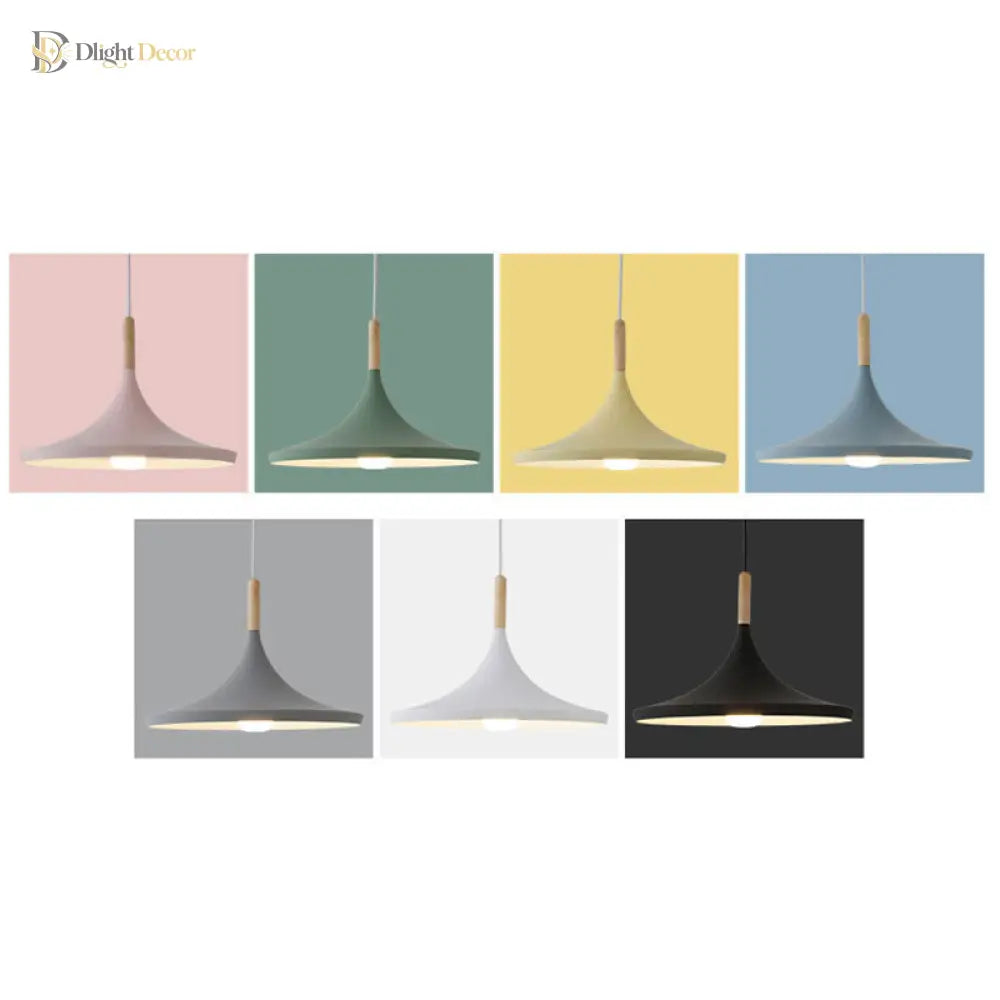 Macaron Style Geometric Pendant Light - Modern Metal Hanging Fixture For Dining Room Pendant Light