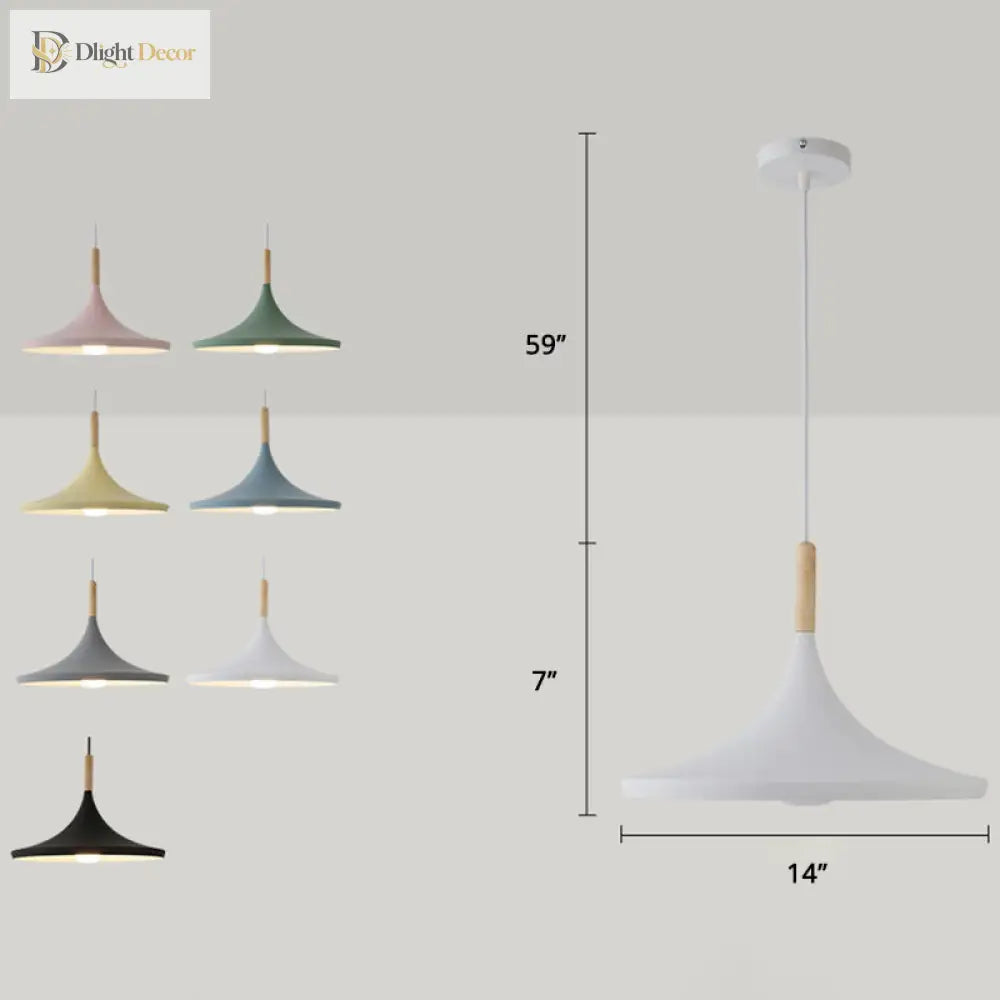 Macaron Style Geometric Pendant Light - Modern Metal Hanging Fixture For Dining Room Pendant Light