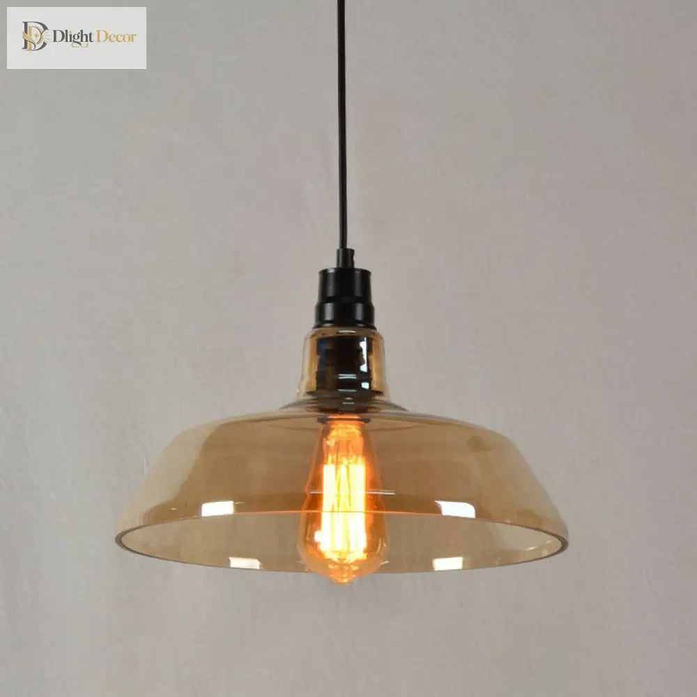 Madison Industrial Pendant: Vintage Charm In Multiple Colors (Clear Amber