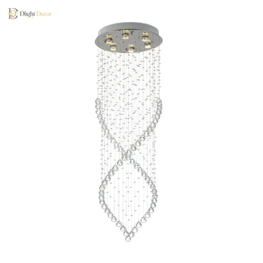 Mckenna Modern 6 - Light Nickel & Crystal Flushmount Ceiling Light