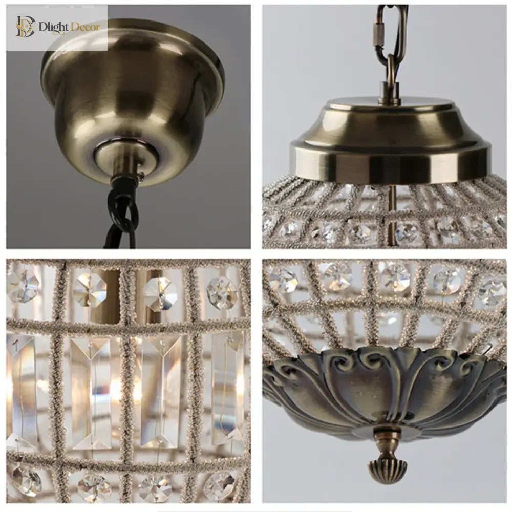 Medieval French Court Style Crystal Chandelier - Retro Luxury Lighting For Living Rooms And Bedrooms