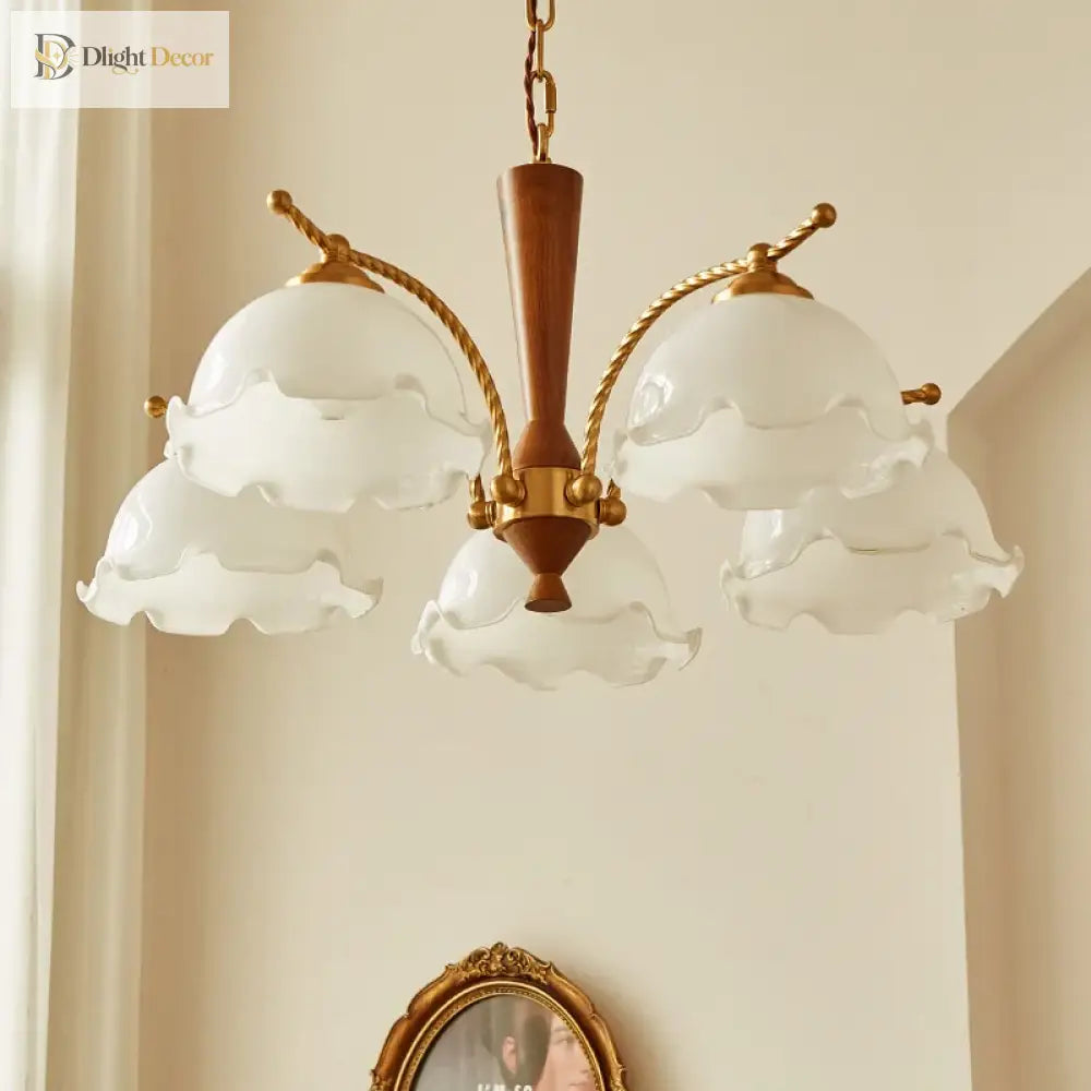 Medieval Vintage Solid Wood Chandelier - Warm And Romantic Lighting For Living Dining Rooms