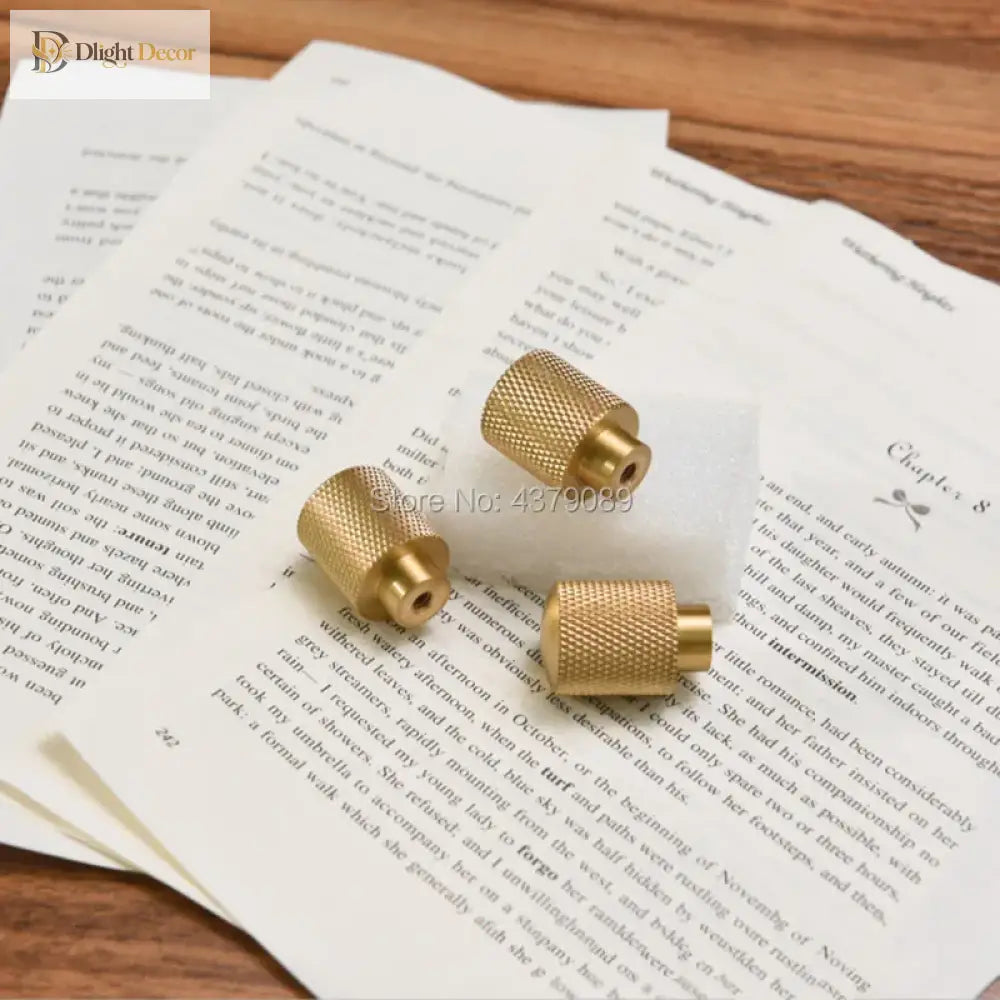 Mesh Pattern Brass Cabinet Knobs – Knurled Drawer Handles and Furniture Door Pulls 1 piece / 20x30x12mm Knobs