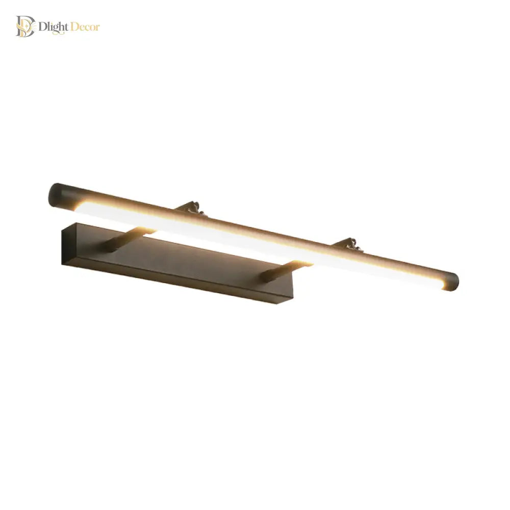 Modern Elegance Meets Warmth: Black Minimalist Led Vanity Light