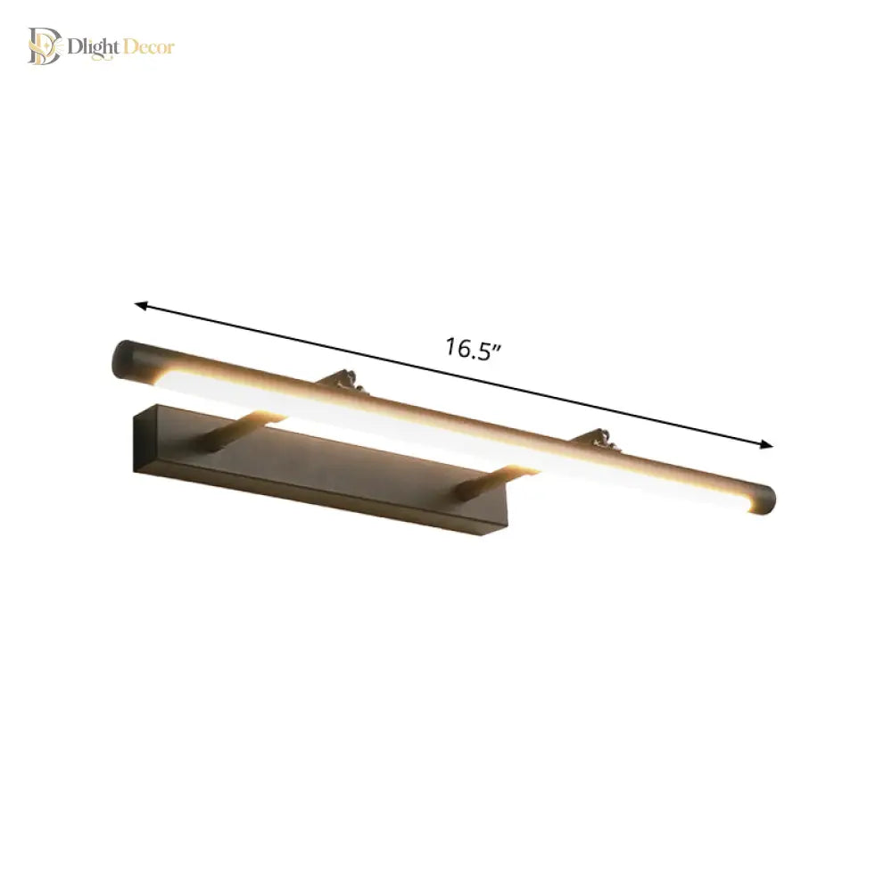 Modern Elegance Meets Warmth: Black Minimalist Led Vanity Light