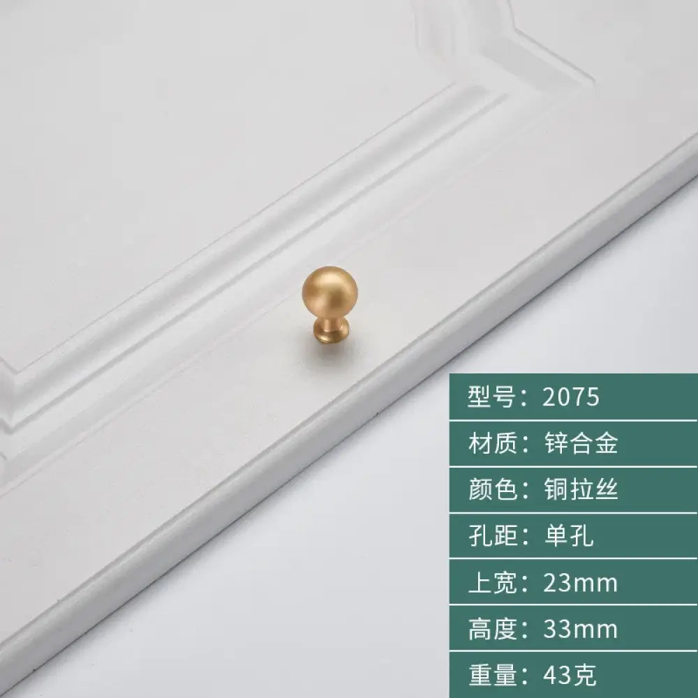 Minimalist Zinc Alloy Cabinet Handles - American Style Drawer Knobs for Wardrobes and Furniture coppery-2075 Handles