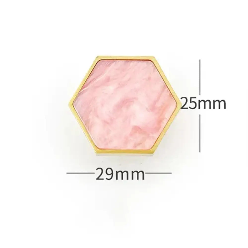 Modern Brass Shell Knobs – Colorful Cabinet Pulls for Wardrobes Dressers and Cupboards pink 29mm knob
